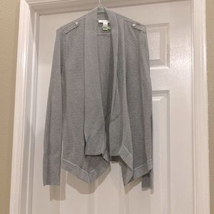 White House Black Market grey sweater.